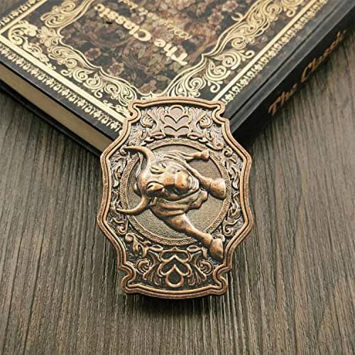 QUKE Rose Gold Long Horn Bull Rodeo Western Cowboy Belt Buckle for Men | 8.5cm (3.3in) thumbnail 4