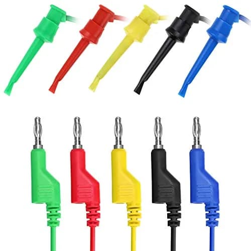 Sumnacon 39 Inch Multimeter Test Lead Set - 5 Pcs Stackable Banana Plug to Test Hook Wire Cable Kit with Protective, Flexible Wire Leads for Electrical Testing 500V/5A thumbnail 6