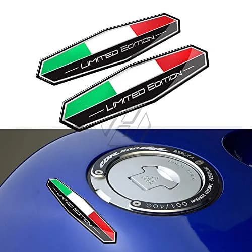 HOMTRU 3D Italy Flag Decal Sticker 95x25mm (Pair) | Motorcycle & Car Tail Body thumbnail 1