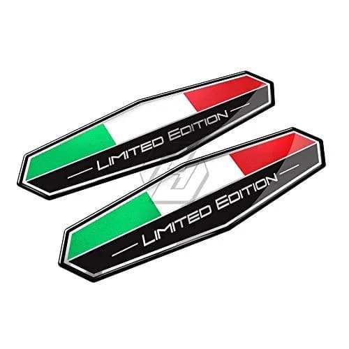 HOMTRU 3D Italy Flag Decal Sticker 95x25mm (Pair) | Motorcycle & Car Tail Body thumbnail 3
