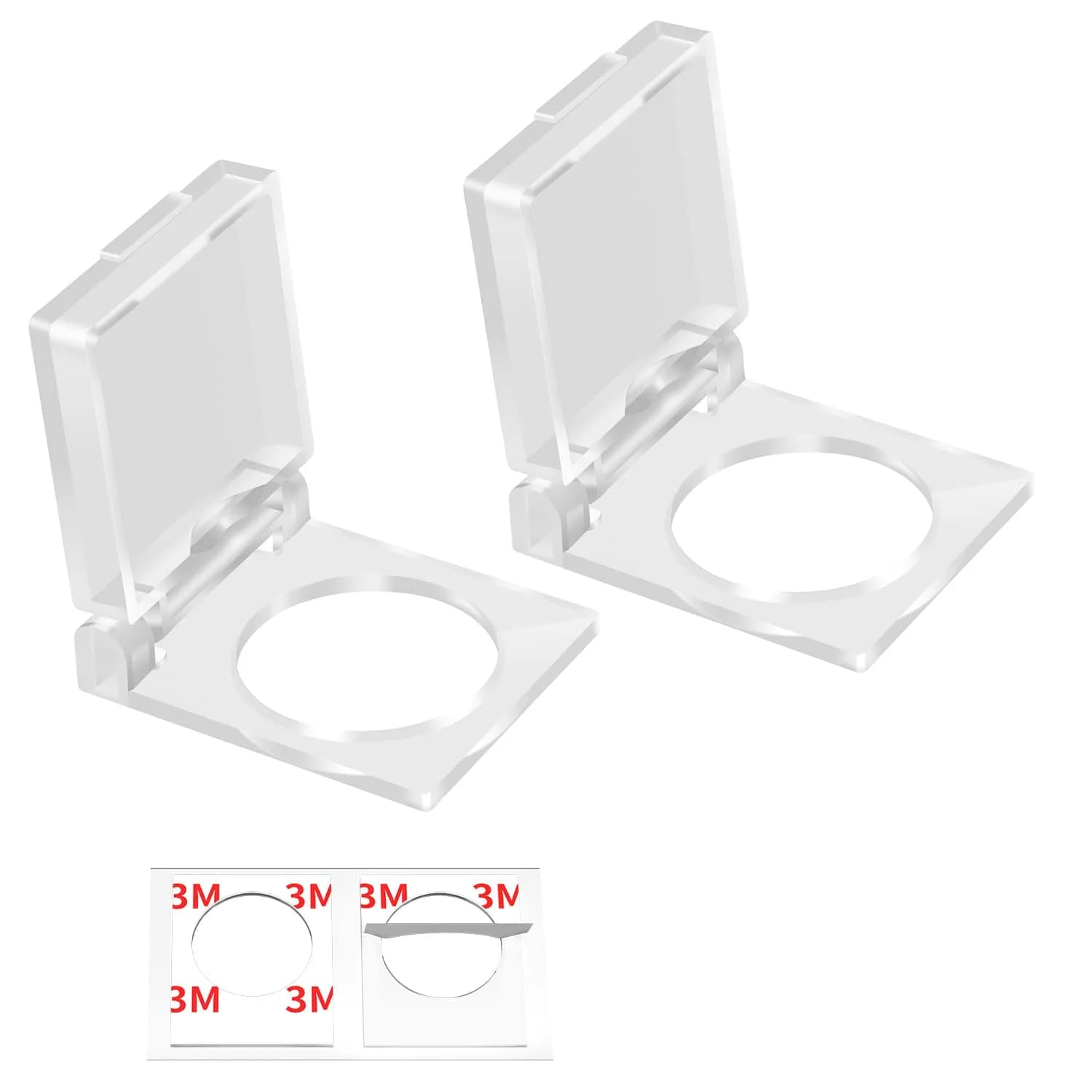 DAIERTEK 16mm Push Button Safety Cover Guard Protector, Transparent White, 2-Pack | Protects Switches from Dust, Water, and Accidental Presses