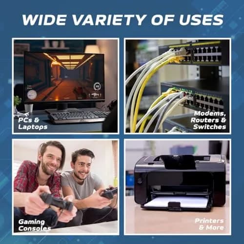 Cables Direct Online Cat6 Network Ethernet Patch Cable 7ft | 550Mhz, Backwards Compatible with Cat5, Blue thumbnail 5