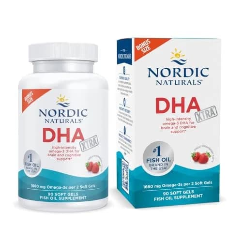 Nordic Naturals DHA Xtra Supplement, 1660 mg Omega-3 Fish Oil - 90 Count | Supports Brain & Memory thumbnail 1