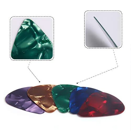 AUGSUN Silicone Guitar Finger Guards 5 Sizes & 5 Celluloid Picks | Pain Relief for Beginners thumbnail 4
