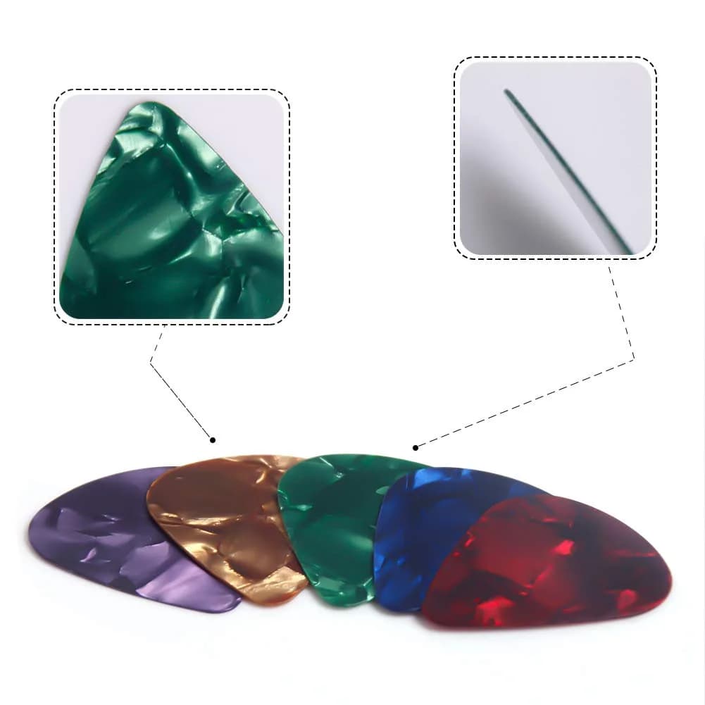 AUGSUN Silicone Guitar Finger Guards 5 Sizes & 5 Celluloid Picks | Pain Relief for Beginners - view 4