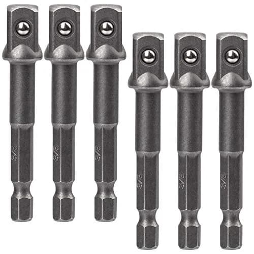 OIIKI 6 Pack 3/8 inch Square Socket Adapter Bit Set | Hardened HSS Impact Driver Bits for Automotive & DIY (70-120 chars) thumbnail 1