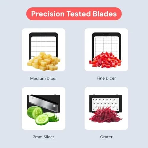 Fullstar Pro XL Vegetable Chopper & Mandoline Slicer 1.8L Container | 4-in-1 Stainless Steel Blades thumbnail 4