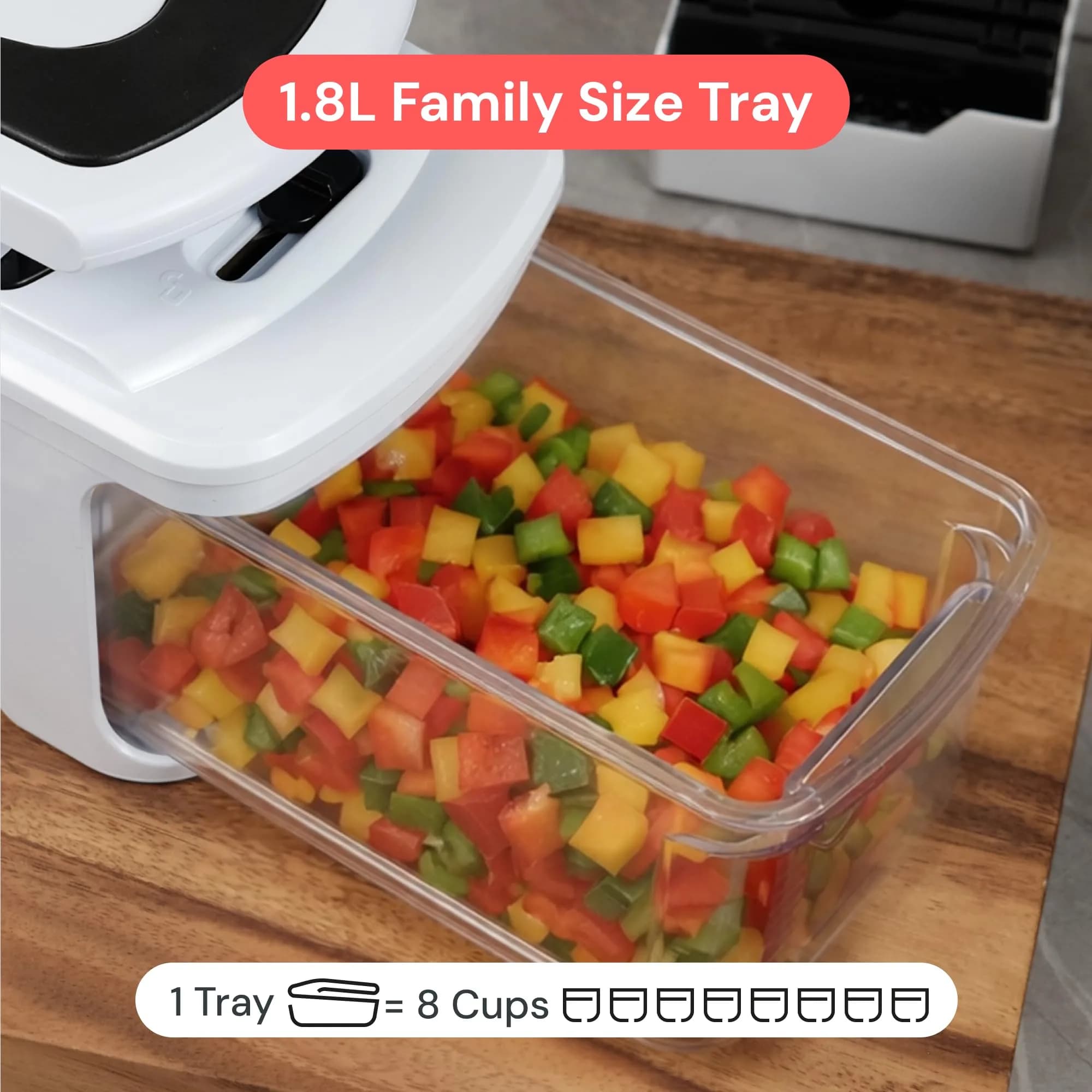 Fullstar Pro XL Vegetable Chopper & Mandoline Slicer 1.8L Container | 4-in-1 Stainless Steel Blades - view 7