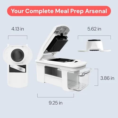 Fullstar Pro XL Vegetable Chopper & Mandoline Slicer 1.8L Container | 4-in-1 Stainless Steel Blades thumbnail 9