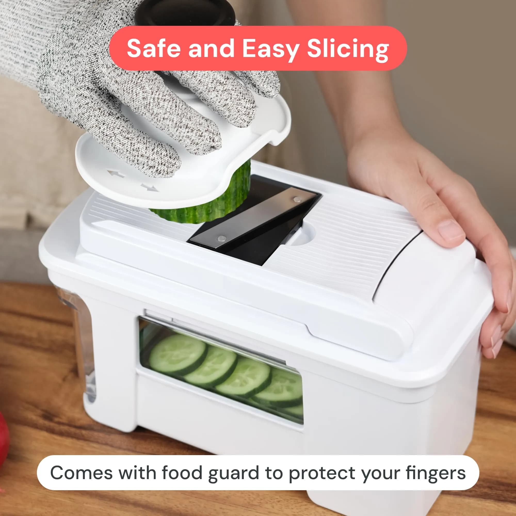 Fullstar Pro XL Vegetable Chopper & Mandoline Slicer 1.8L Container | 4-in-1 Stainless Steel Blades - view 3