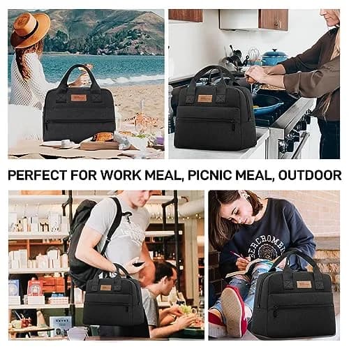 HOMESPON Insulated Lunch Bag for Women Men | Large Capacity, BPA-Free, Keeps Food Cold/Warm 4 Hours thumbnail 6
