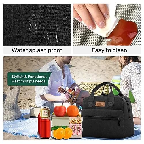 HOMESPON Insulated Lunch Bag for Women Men | Large Capacity, BPA-Free, Keeps Food Cold/Warm 4 Hours thumbnail 7