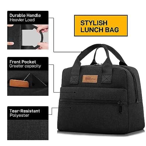 HOMESPON Insulated Lunch Bag for Women Men | Large Capacity, BPA-Free, Keeps Food Cold/Warm 4 Hours thumbnail 2