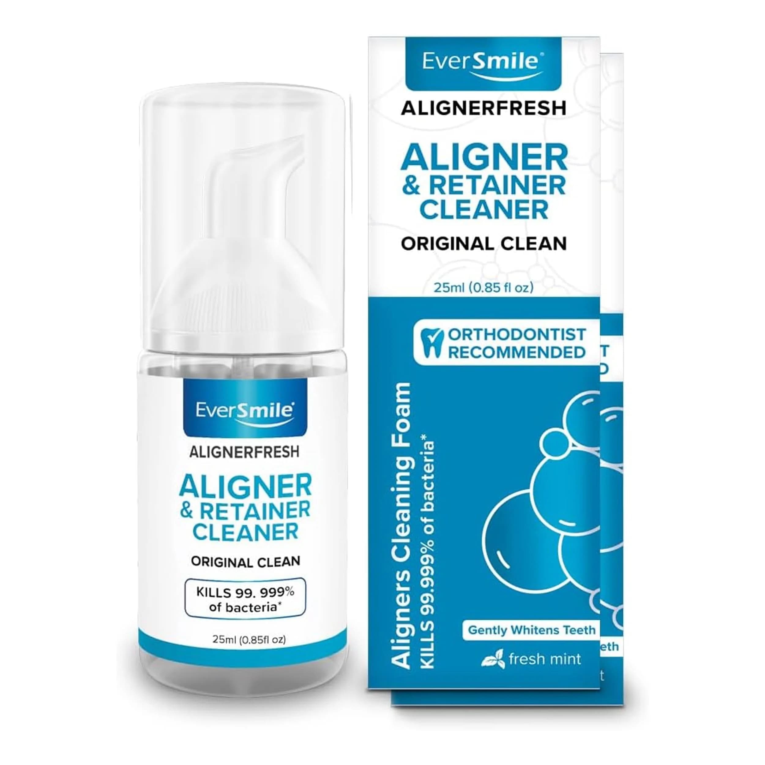 EverSmile AlignerFresh Original Clean Foam 25ml | Whitens Teeth & Fights Bad Breath