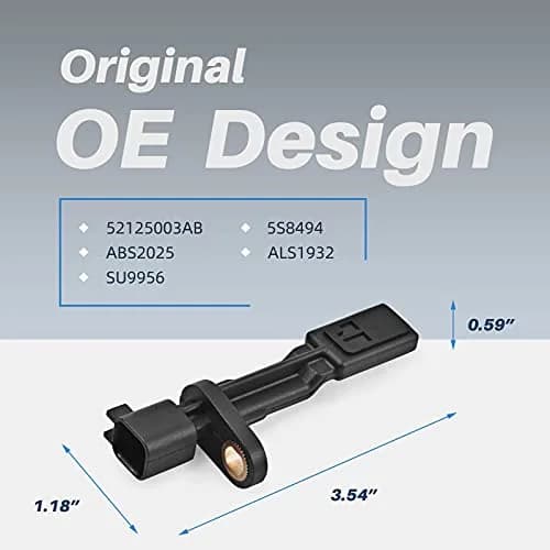 OTUAYAUTO ABS Wheel Speed Sensor Rear Left Right 52125003AB | Direct Fit for Jeep Wrangler Liberty Nitro thumbnail 3