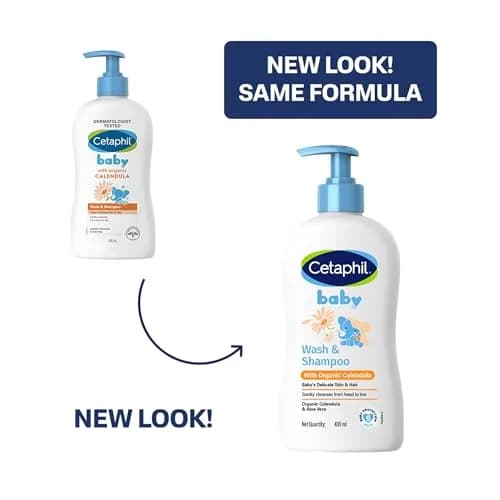 Cetaphil 2-in-1 Baby Shampoo & Body Wash, Tear-Free, Calendula, 399ml (13.5 Fl Oz) | Gentle Cleansing for Sensitive Skin thumbnail 3