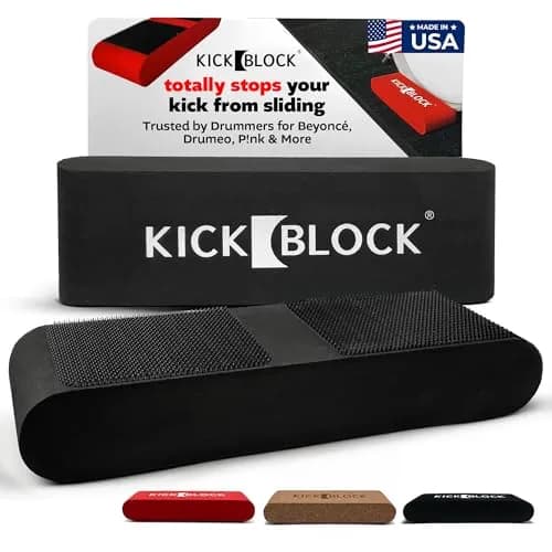 KickBlock Bass Drum Anchor – Ultra-Grip Technology – Stage Black | Drum Stabilizer for Creep & Slide Prevention thumbnail 1