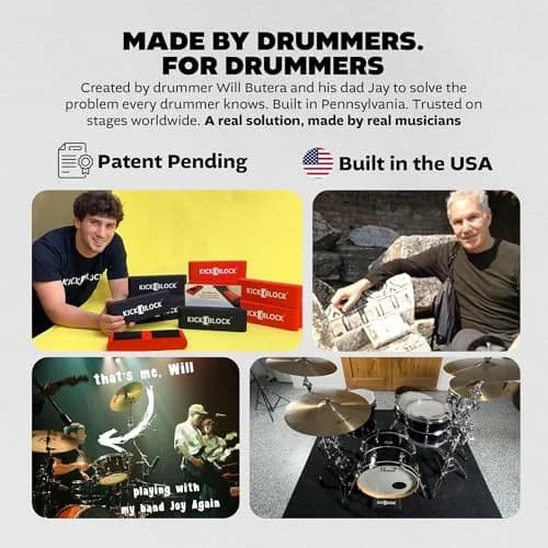 KickBlock Bass Drum Anchor – Ultra-Grip Technology – Stage Black | Drum Stabilizer for Creep & Slide Prevention thumbnail 6