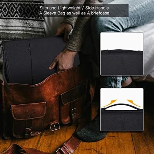 iKammo 13 Inch Laptop Sleeve for 13.5-14.4 Inch Surface & Notebook | Waterproof Canvas, Slim & Protective thumbnail 6