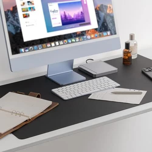 Nekmit Leather Desk Blotter Pad 36 x 20 Inches | Waterproof, Non-Slip, Elegant Office Accessory thumbnail 7
