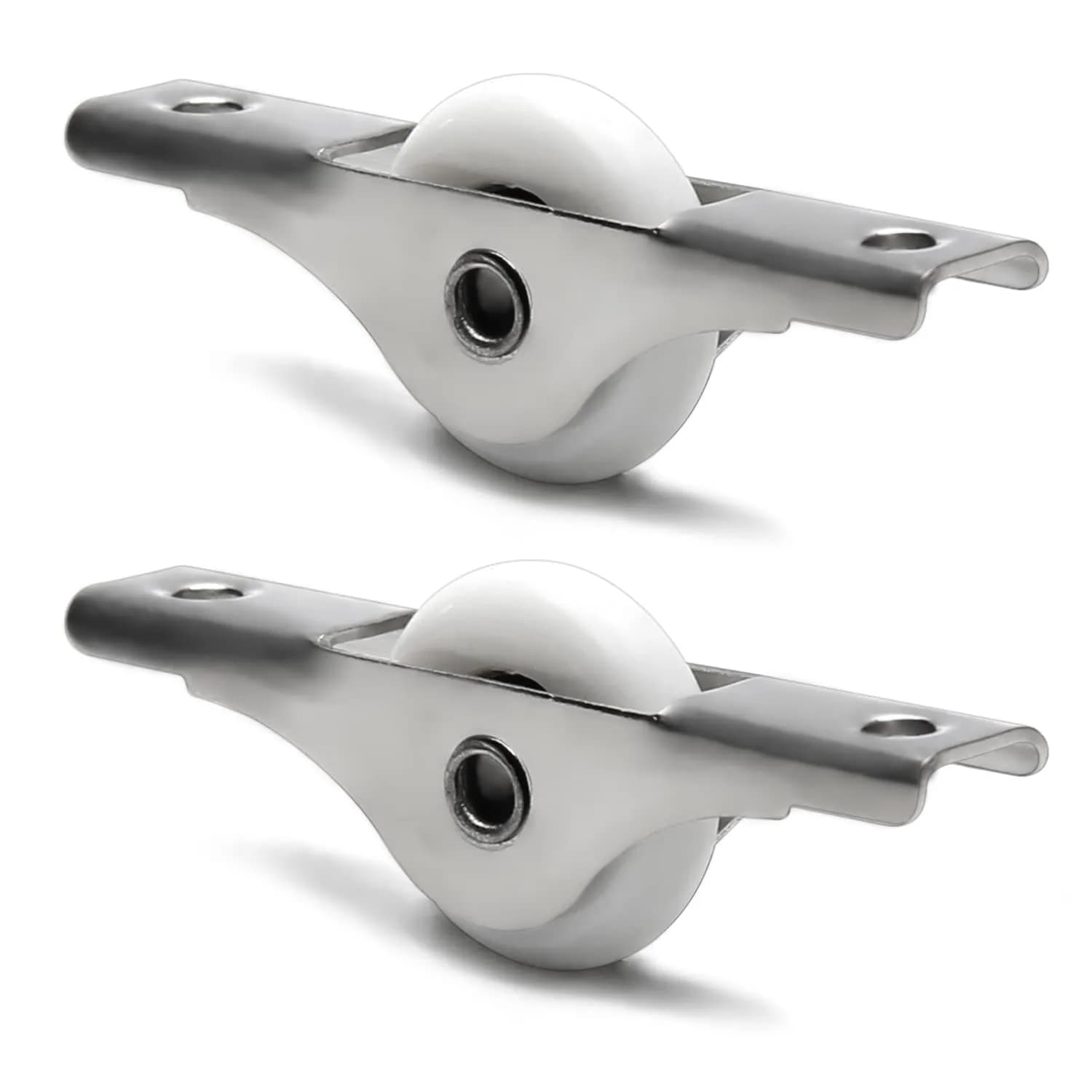 MroMax 10Pcs 23mm/0.91" Dia Screen Door Rollers Nylon White | Durable Sliding Wheel for Garage & Windows — 2pcs White Wheel