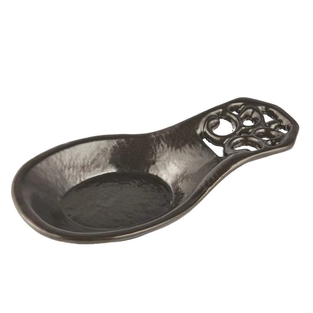JOGREFUL Cast Iron Spoon Rest Coffee Gold | Vintage Kitchen Utensil Holder 7.9x3.7x1.1 inches