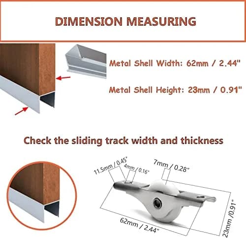 MroMax 10Pcs 23mm/0.91" Dia Screen Door Rollers Nylon White | Durable Sliding Wheel for Garage & Windows thumbnail 6