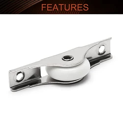 MroMax 10Pcs 23mm/0.91" Dia Screen Door Rollers Nylon White | Durable Sliding Wheel for Garage & Windows thumbnail 3
