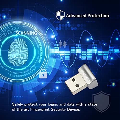 ARCANITE USB Fingerprint Reader for Windows 10 Hello, 0.05s 360-Degree Sensor Security Device, AKFSD-07 thumbnail 3
