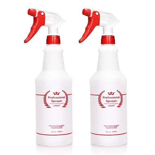 Uineko Plastic Spray Bottles 2 Pack, 32 Oz | Heavy Duty, Leak-Proof, Adjustable Nozzle thumbnail 1