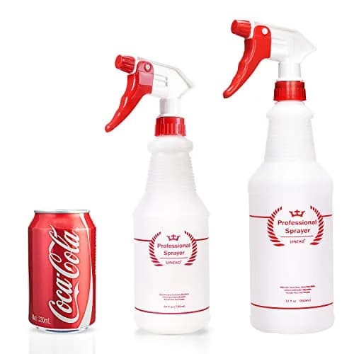 Uineko Plastic Spray Bottles 2 Pack, 32 Oz | Heavy Duty, Leak-Proof, Adjustable Nozzle thumbnail 2