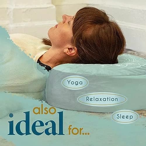 Florensi Meditation Cushion Grey Velvet Buckwheat Round Yoga Floor Seat | Supportive & Stylish (70-120 chars) thumbnail 8