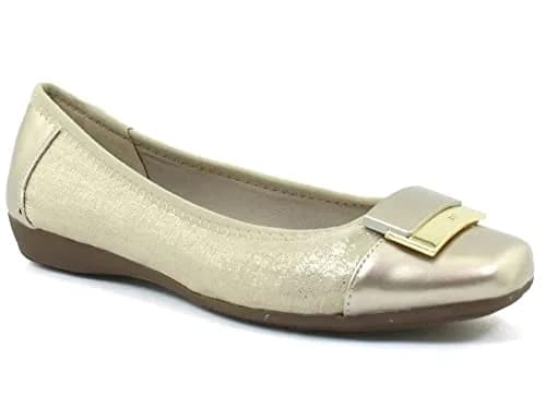 Anne Klein Women's UNA Slip-On Flats Light Taupe/Medium / 9.5 | Classic Casual Flat with Buckle thumbnail 4