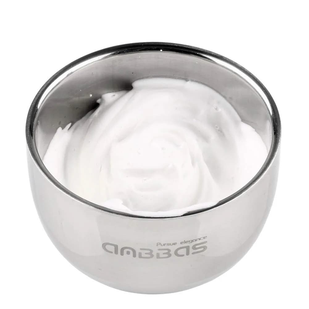 Anbbas 3-in-1 Shaving Brush Set with Synthetic Badger Hair Wood Handle, Stainless Steel Stand and Bowl | Perfect for Traditional Wet Shave - view 4