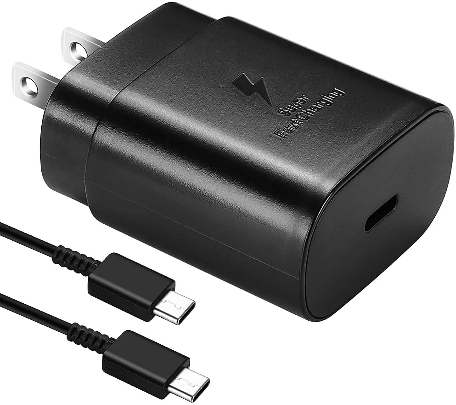 Samsung 25W USB-C Super Fast Charging Wall Charger Black 25W (0.88 oz) | PD 3.0 Certified - main product image