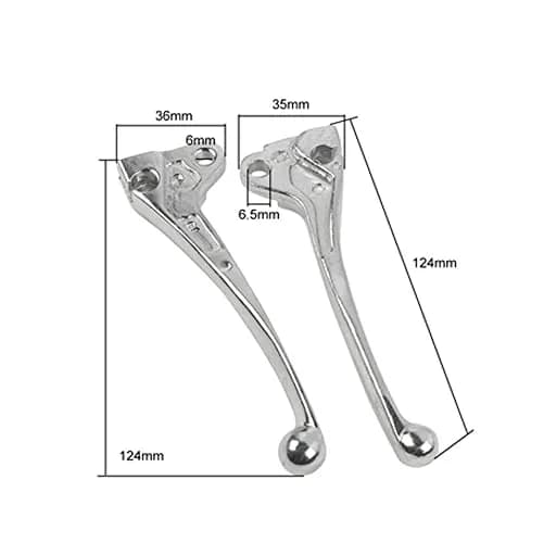 Wai Danie Motorcycle Brake Levers Compatible with Yamaha PW50 & Kids Bikes | Aluminum, Black, 2 Pcs thumbnail 2