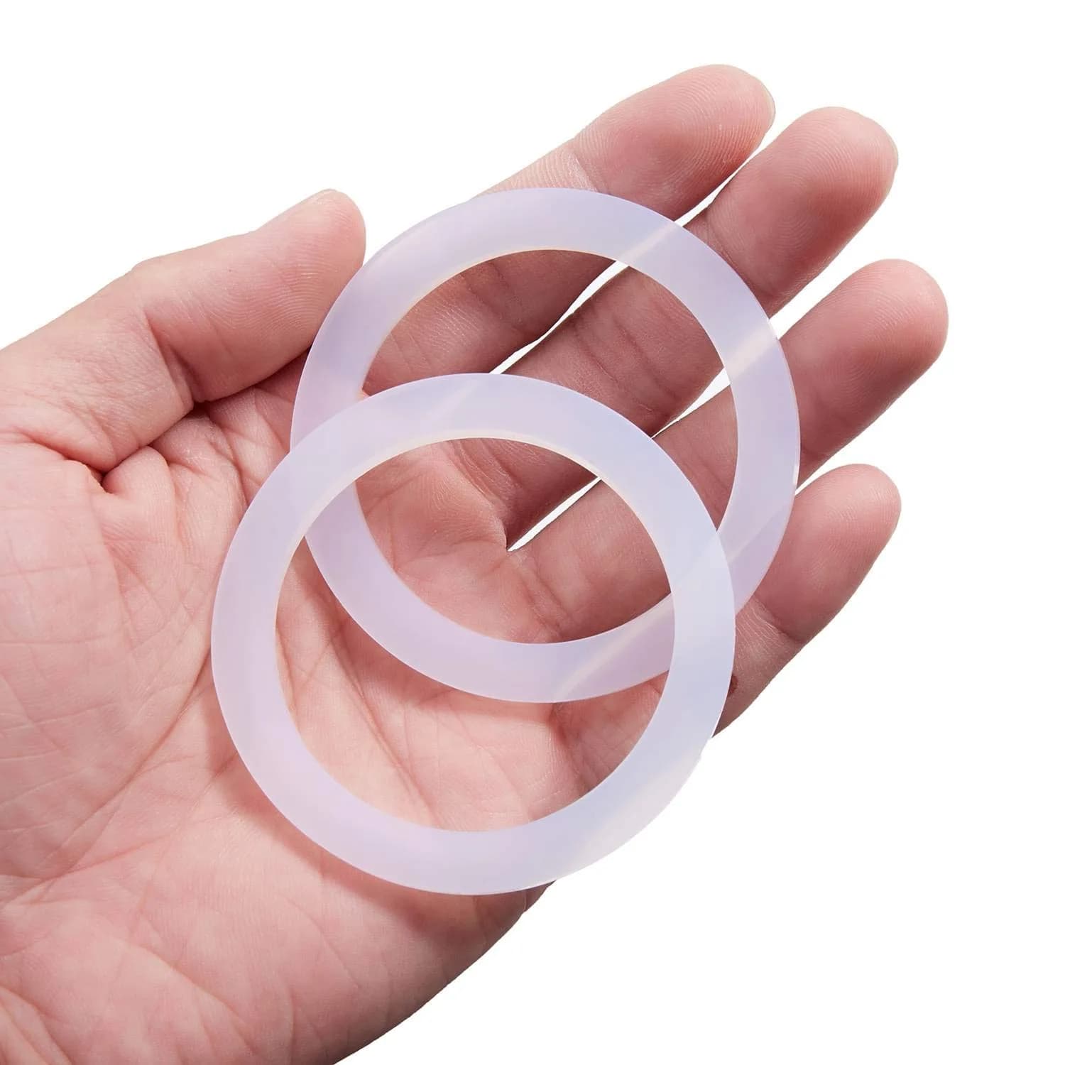 LitOrange 8 Pcs 12 Cups Replacement Food Grade Silicone Gasket | Better Sealing for Bialetti Moka Pot — Clear