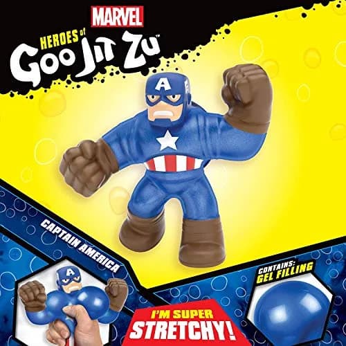 Heroes of Goo Jit Zu Captain America Stretchy Toy Figure | 15.6 cm (6.1 in) Stretchable thumbnail 4