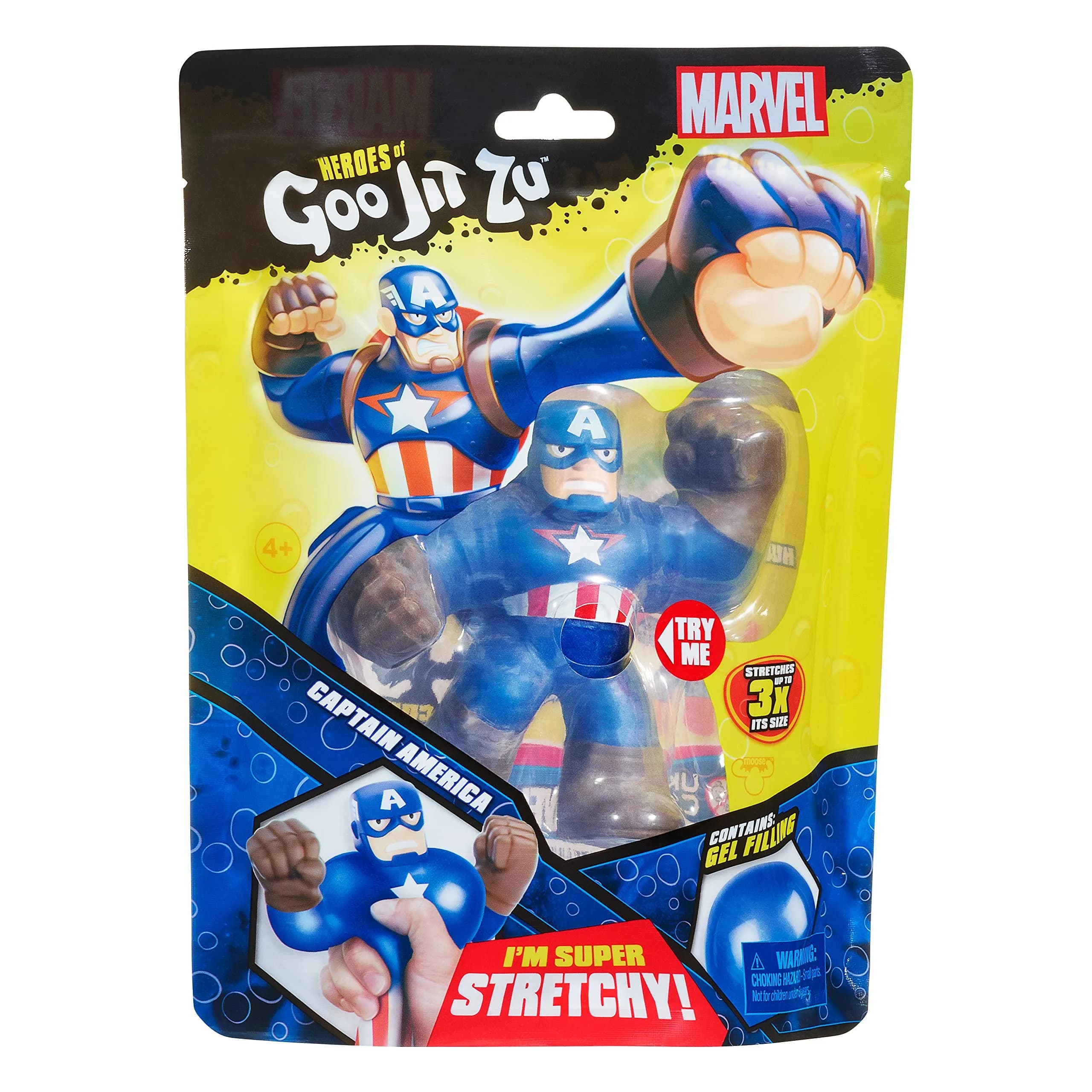 Heroes of Goo Jit Zu Captain America Stretchy Toy Figure | 15.6 cm (6.1 in) Stretchable - view 5