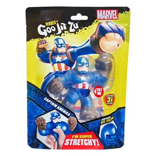 Heroes of Goo Jit Zu Captain America Stretchy Toy Figure | 15.6 cm (6.1 in) Stretchable thumbnail 5