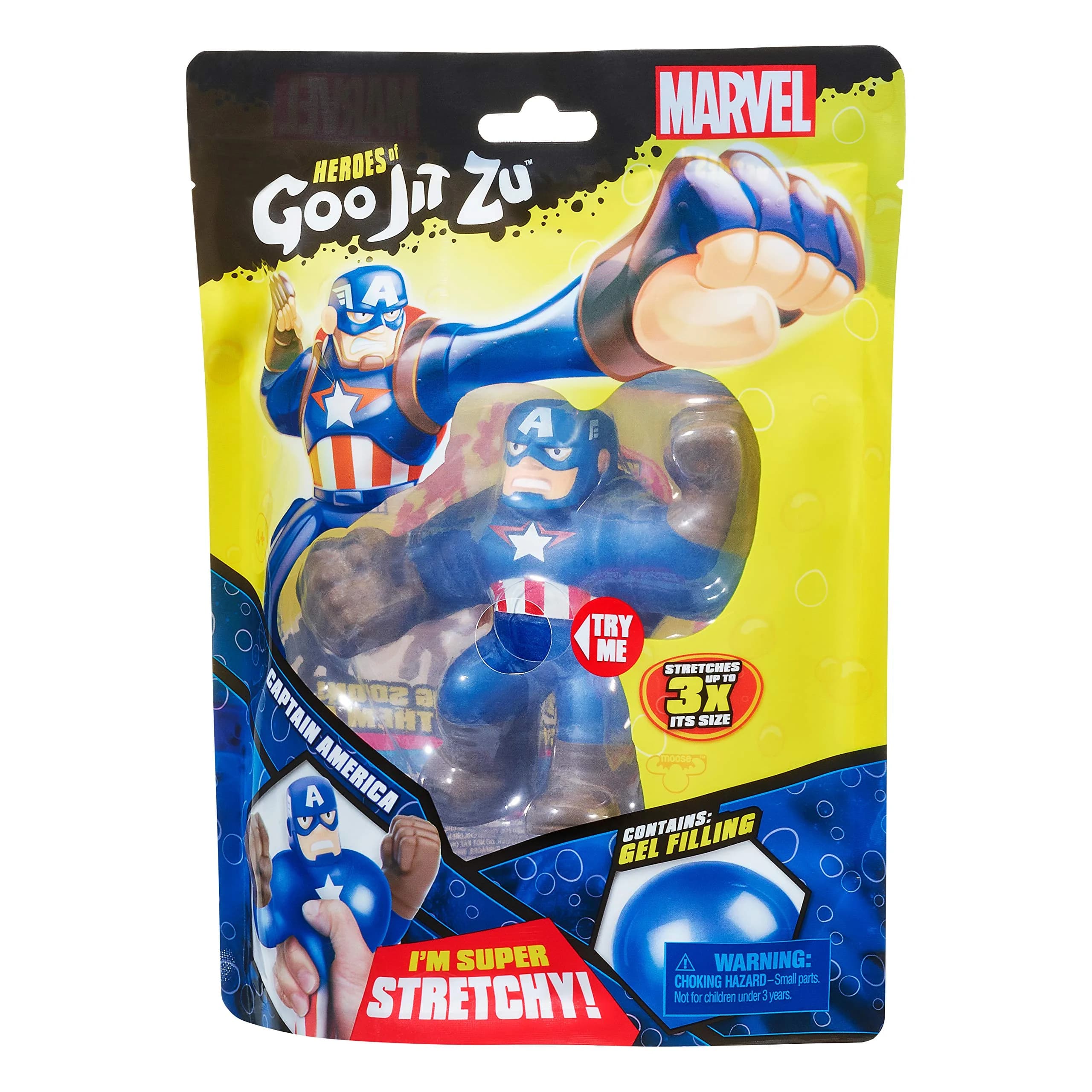 Heroes of Goo Jit Zu Captain America Stretchy Toy Figure | 15.6 cm (6.1 in) Stretchable - view 7
