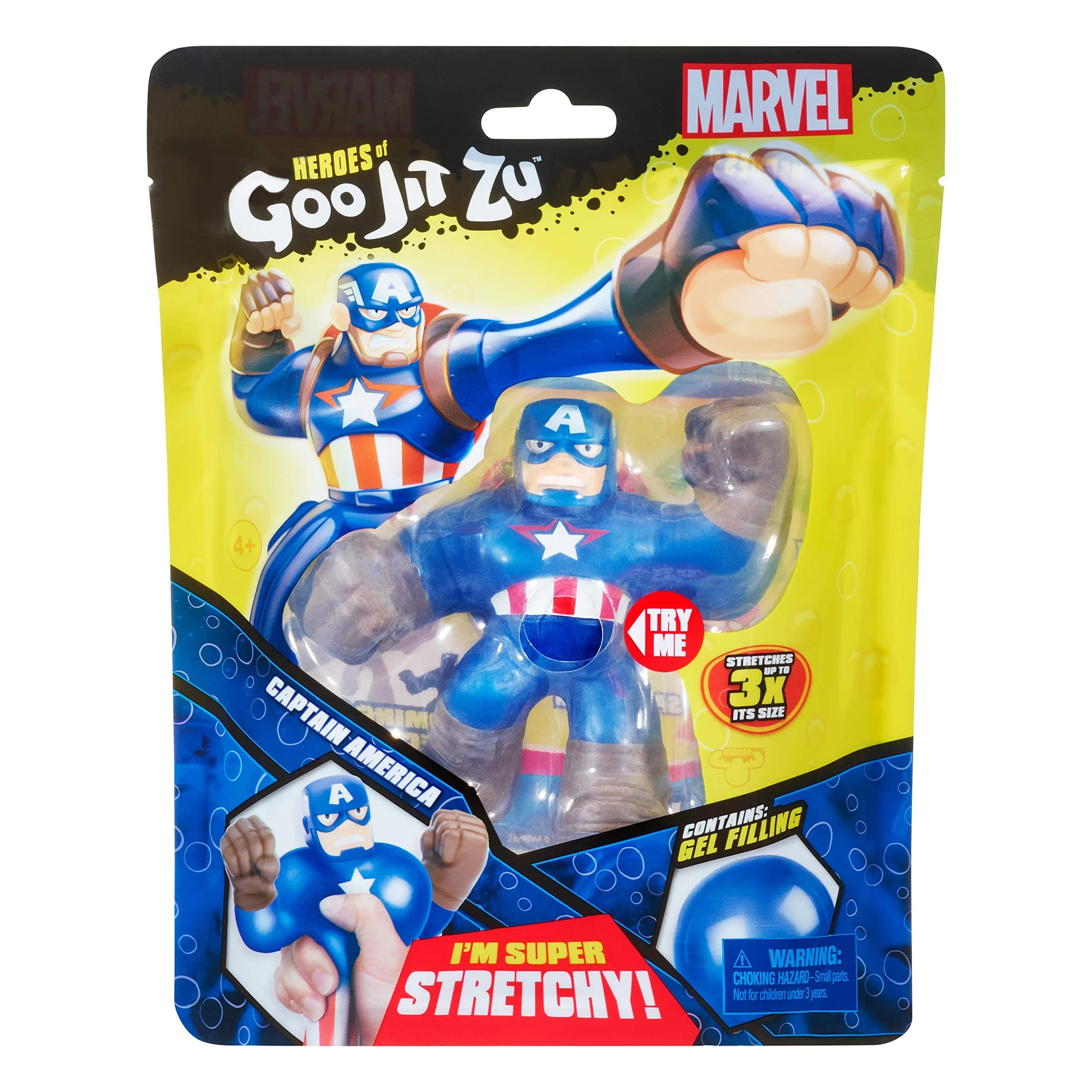 Heroes of Goo Jit Zu Captain America Stretchy Toy Figure | 15.6 cm (6.1 in) Stretchable - view 2