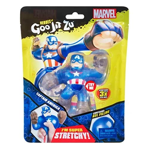 Heroes of Goo Jit Zu Captain America Stretchy Toy Figure | 15.6 cm (6.1 in) Stretchable thumbnail 2