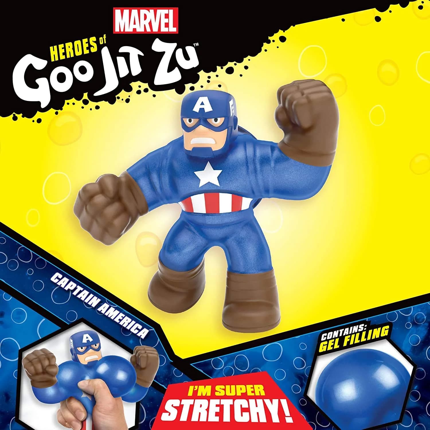 Heroes of Goo Jit Zu Captain America Stretchy Toy Figure | 15.6 cm (6.1 in) Stretchable - view 4