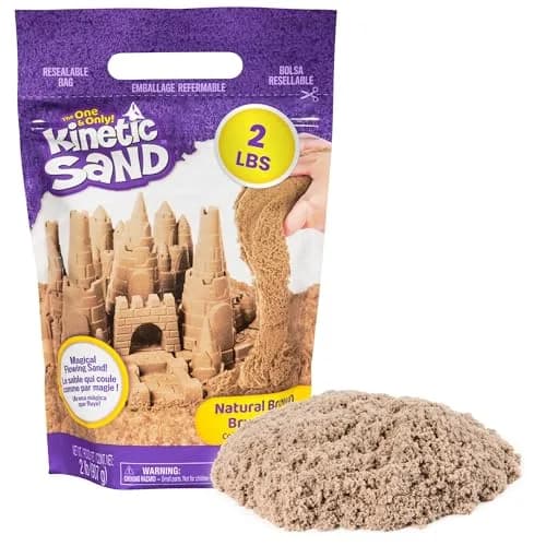 Kinetic Sand Natural Brown Play Sand 5kg (11lb) | Sensory Toy for Ages 3+ — Brown 2lbs
