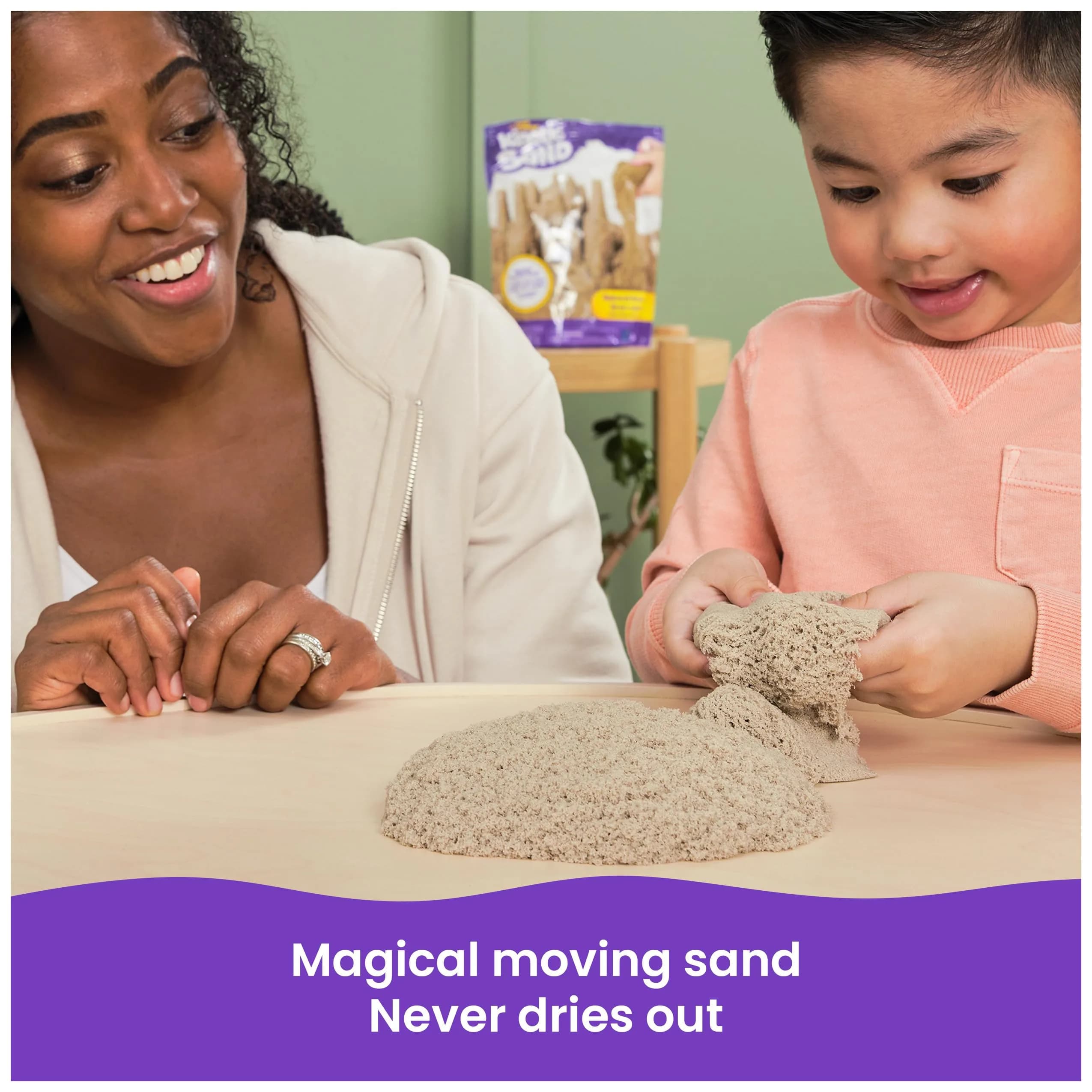 Kinetic Sand Natural Brown Play Sand 2lbs | Sensory Toy for Ages 3+ | Brown Colour - view 2