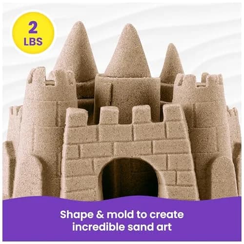 Kinetic Sand Brown 2lb (907g) | Moldable Sensory Play Sand for Kids Ages 3+ | Non-Toxic & Easy Cleanup thumbnail 3