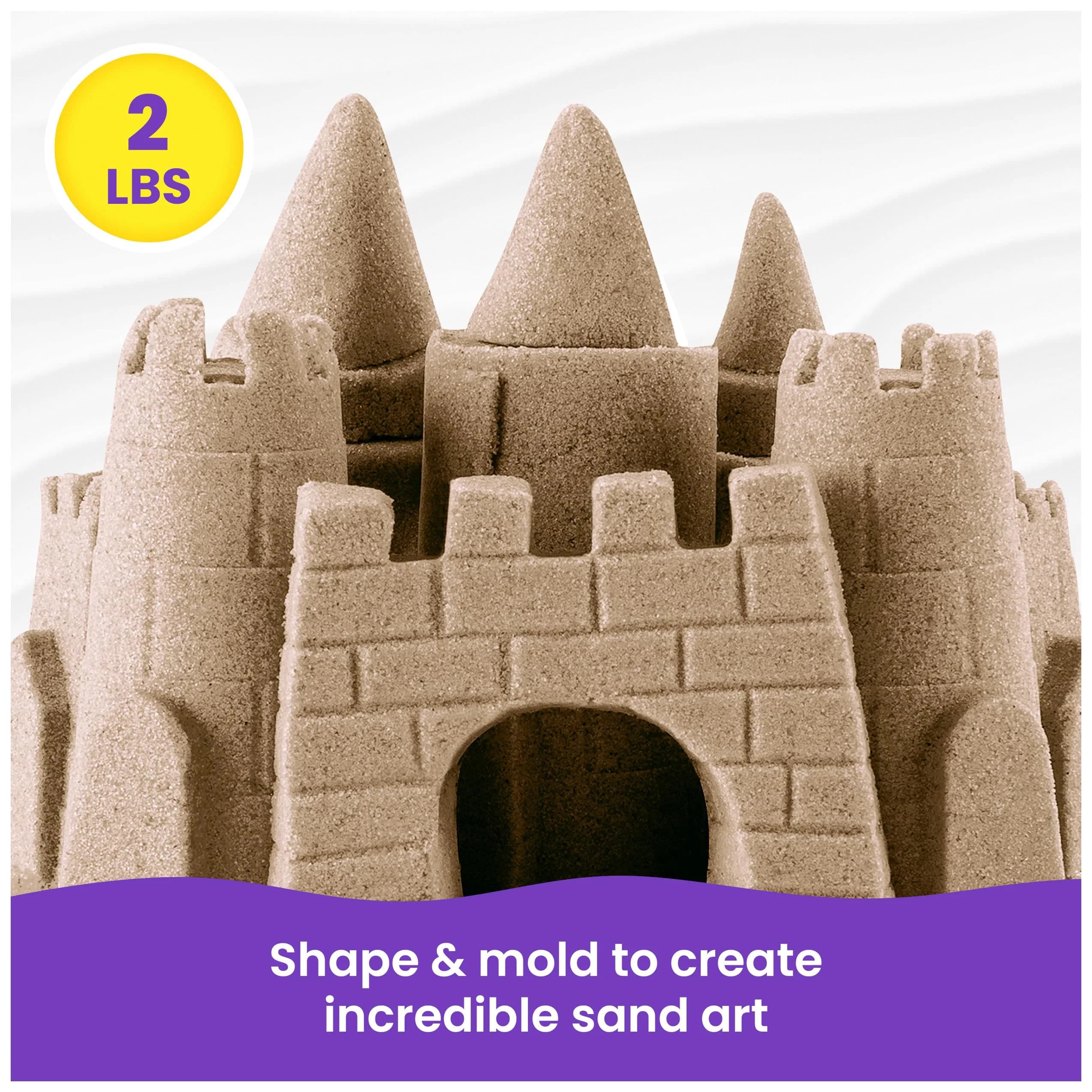 Kinetic Sand Natural Brown Play Sand 2lbs | Sensory Toy for Ages 3+ | Brown Colour - view 3