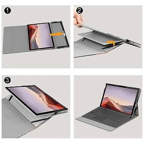 Fintie Case for 12.3 inch Microsoft Surface Pro 7 Plus, Pro 7/6/5/4/3 | Premium Synthetic Leather Folio with Kickstand & Stylus Holder thumbnail 7