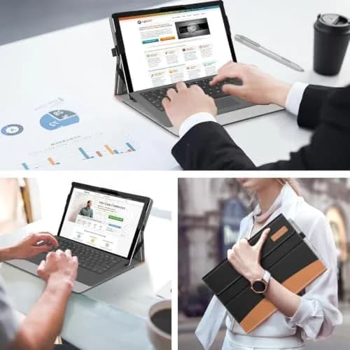 Fintie Case for 12.3 inch Microsoft Surface Pro 7 Plus, Pro 7/6/5/4/3 | Premium Synthetic Leather Folio with Kickstand & Stylus Holder thumbnail 8